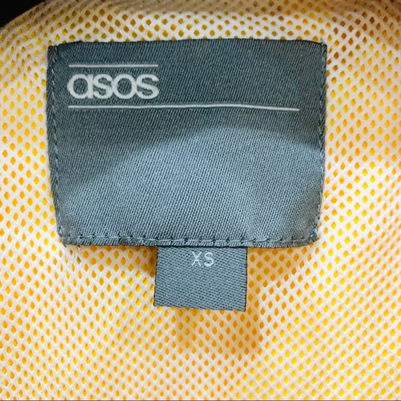 ASOS Men’s Windbreaker in Yellow & Navy - Picture 3 of 4